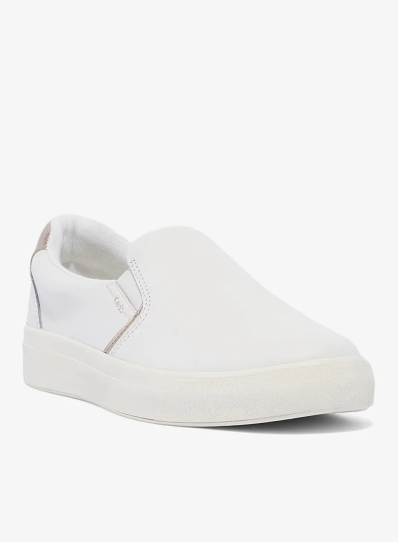 Keds Egret/Champagne Keds Women's Pursuit Leather Slip On  Casual Sneaker White for Women | Best Price UAE
